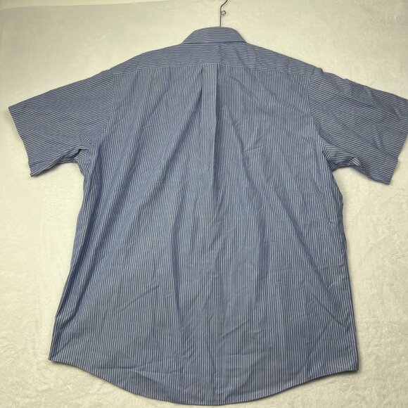 Vintage Brooks Brothers‎ Shirt Men 17.5 Striped Button Down Short Sleeve Large L - Picture 3 of 6